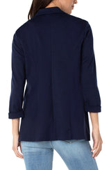 Princess Dart Boyfriend Blazer Cadet Blue