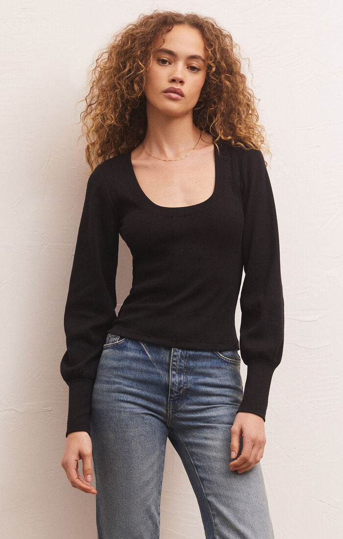 Rylen Long Sleeve Top Black