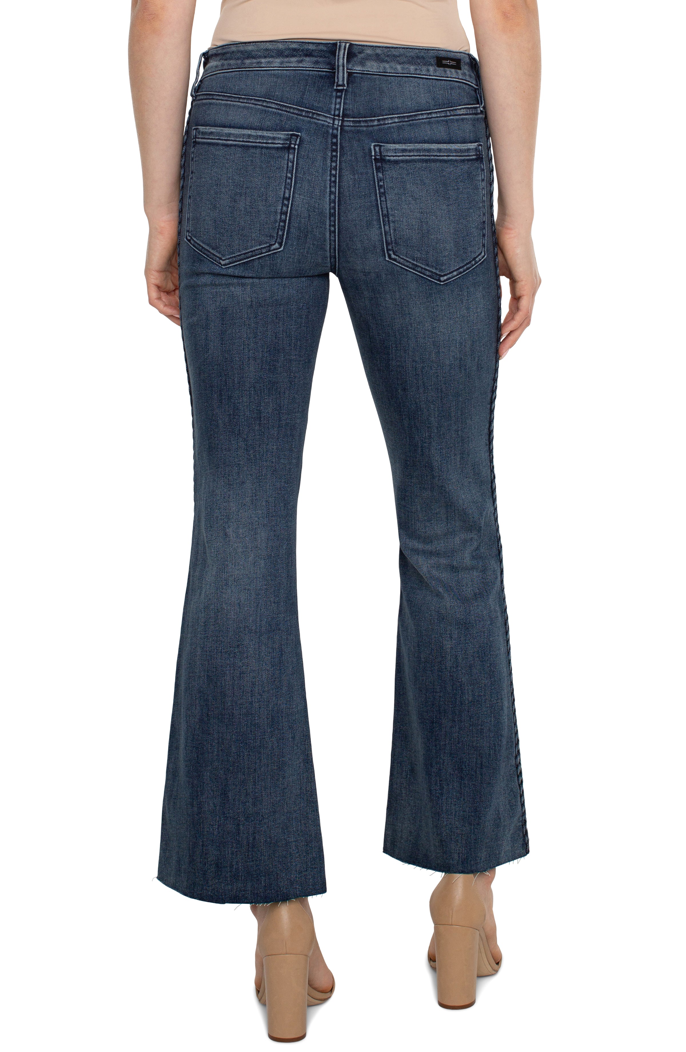 Hannah Braided Trim Flare Jeans Ponderay