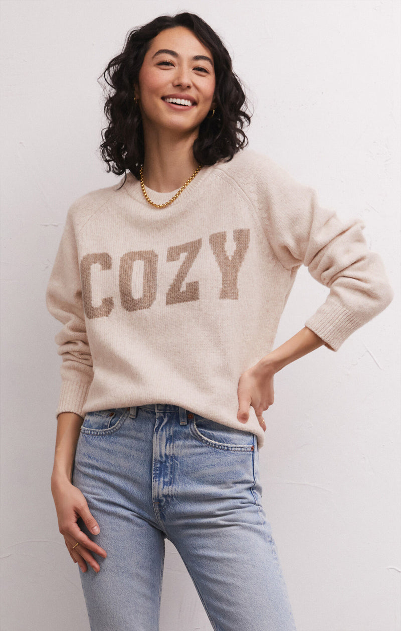 Lizzy Cozy Sweater Light Oatmeal