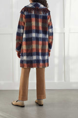 Fringe Detail Lined Jacket Sapphire