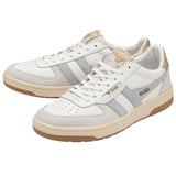 Hawk Sneakers White, Ice Blue + Gold