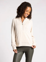 Lella Quarter Zip Hoodie Dove