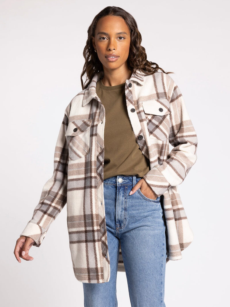 Madeleine Jacket Neutral Plaid