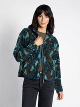 Sequoia Sherpa Zip Jacket Teal Tree Camo