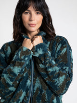 Sequoia Sherpa Zip Jacket Teal Tree Camo