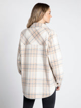 Tullis Plaid Jacket Cream + Taupe