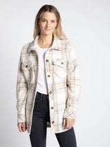 Tullis Plaid Jacket Cream + Taupe